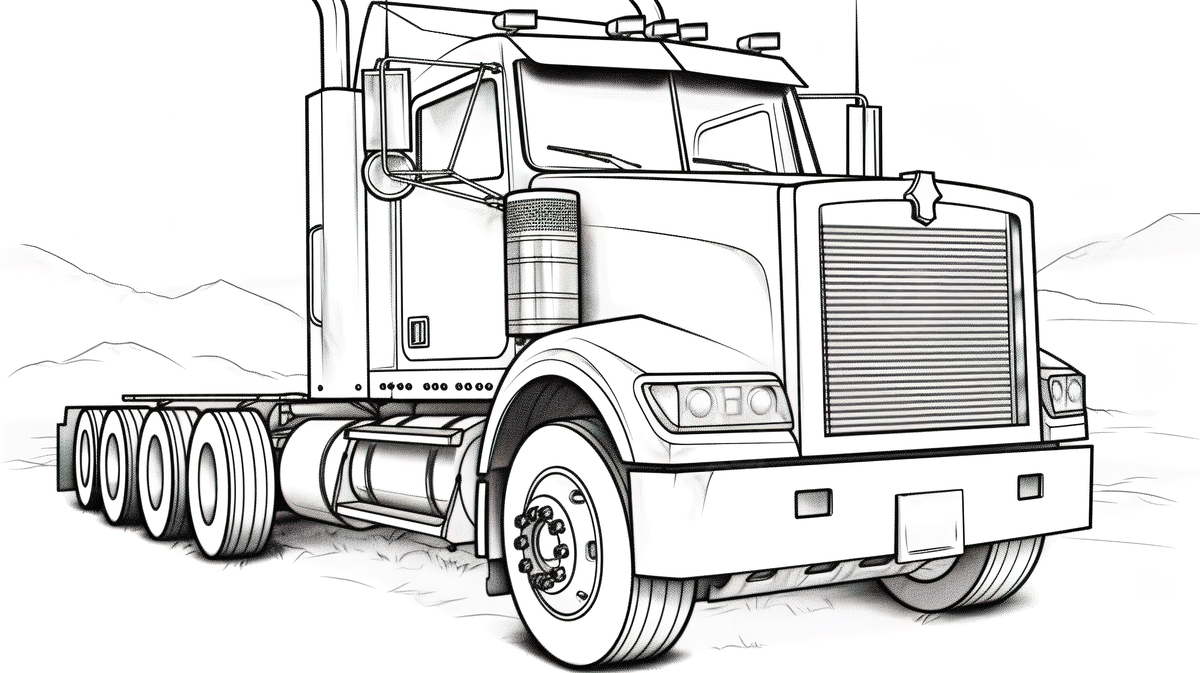 The semi truck coloring pages background truck picture to color transport truck background image and wallpaper for free download