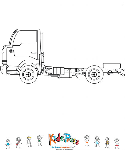 Small trailer truck coloring page