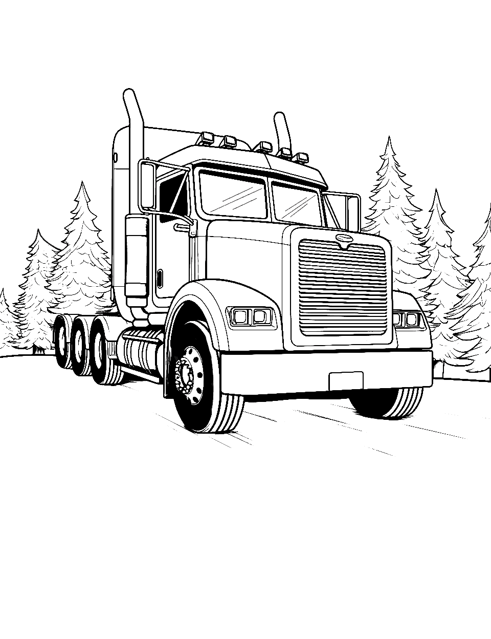 Truck coloring pages free printable sheets