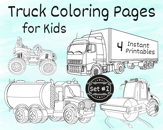 Truck coloring pages for kids printable coloring pages trucks for coloring coloring for pages for kids to print pdf set download now