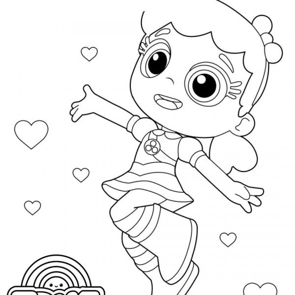 True and the rainbow kingdom coloring pages true and bartleby line drawing