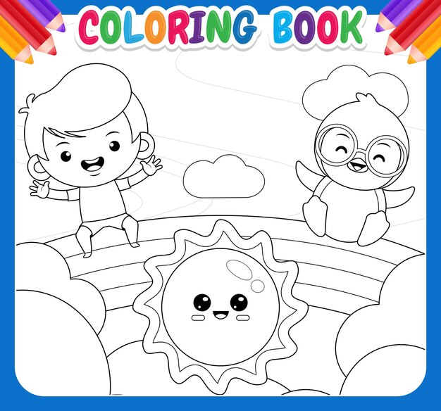 Page coloring book kids pack images