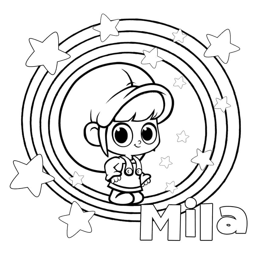 Mila from my magic pet morphle coloring page