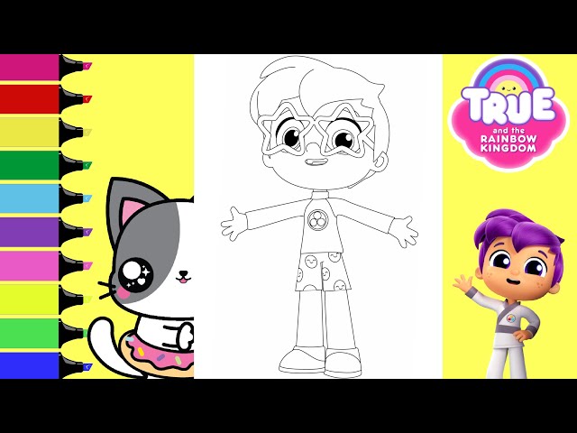 Coloring true and the rainbow kingdom zee coloring book pages sprinkled donuts jr