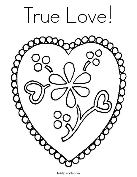 True love coloring page