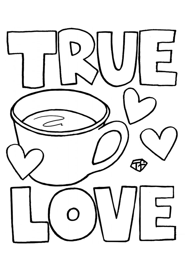 Coloring pages true coffee love coloring pages