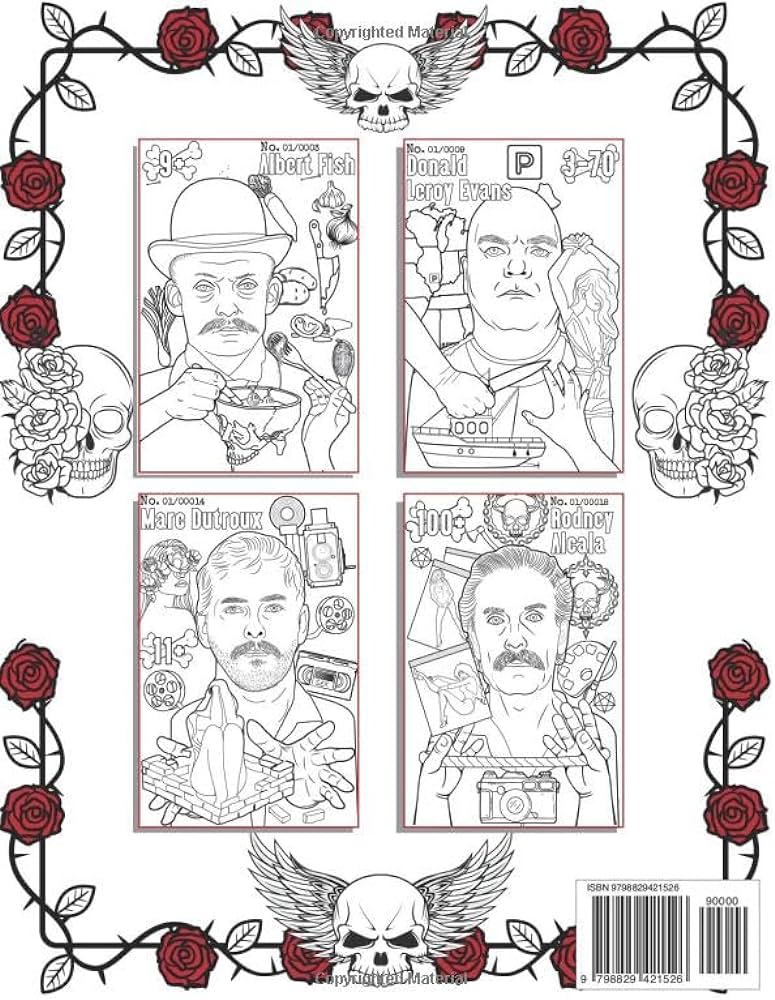 Most infamous serial killer coloring book a true crime gift with creepy information about well