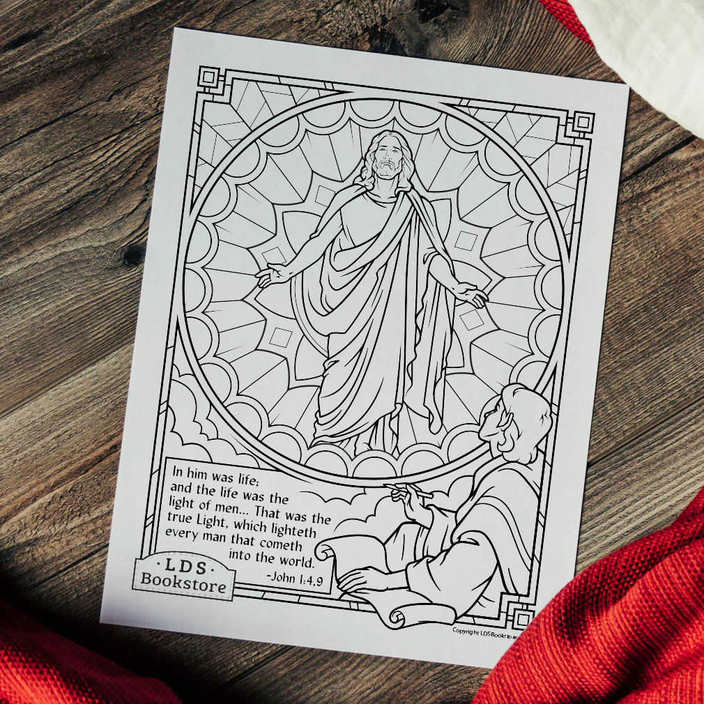 Jesus is the true light coloring page