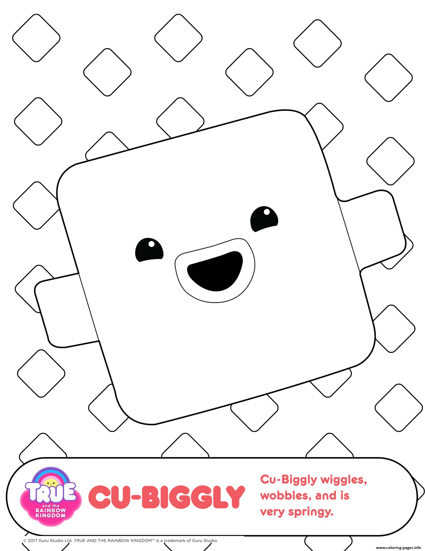 Cu biggly true and the rainbow kingdom coloring page printable