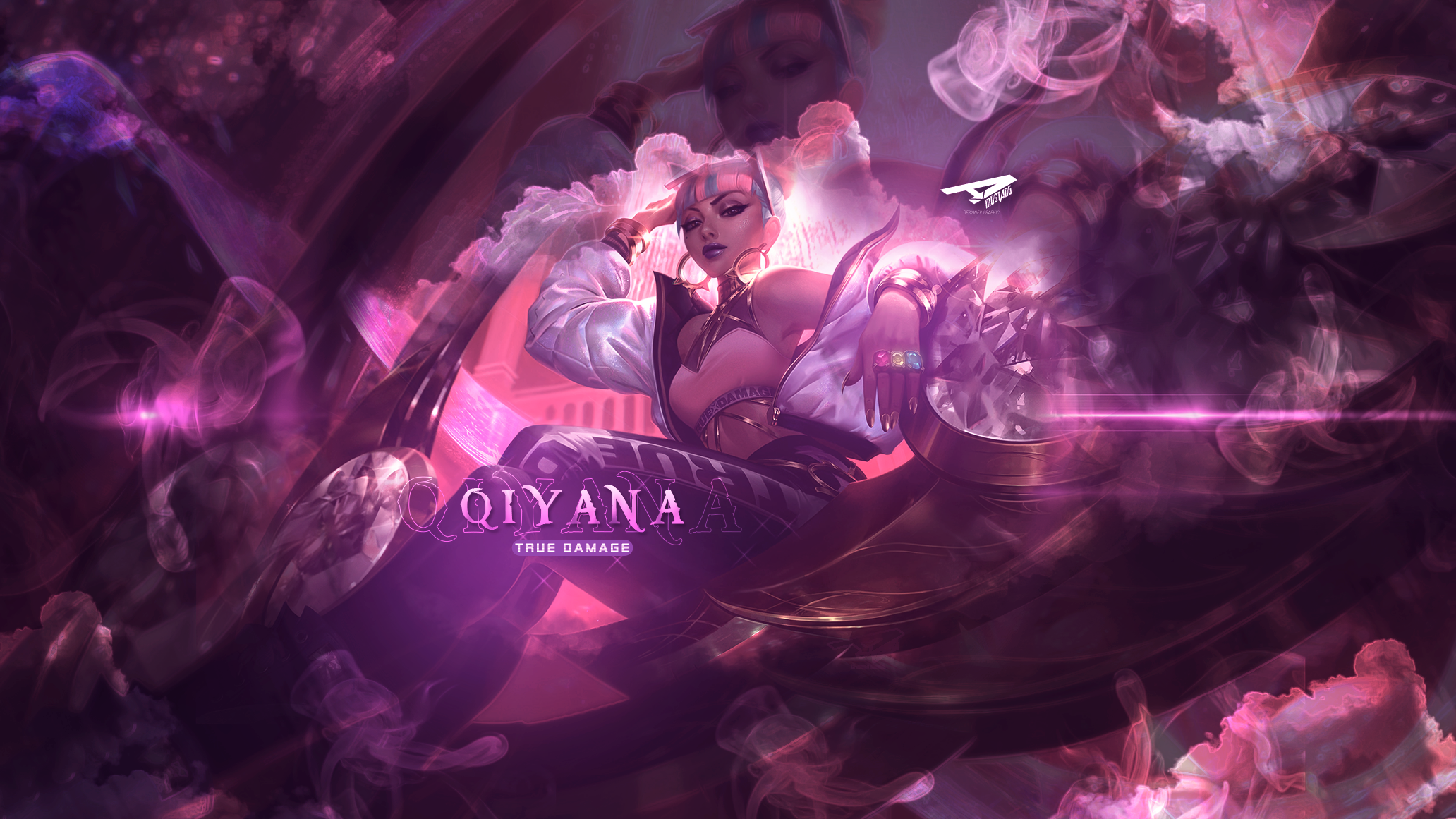 True Damage Qiyana Splash Art Prestige Edition LoL 8K Wallpaper #5.1201