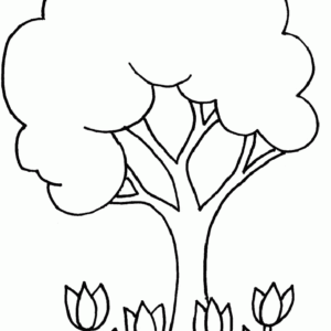 Tree coloring pages printable for free download