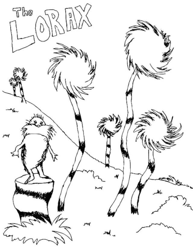 Beautiful and fun lorax coloring pages
