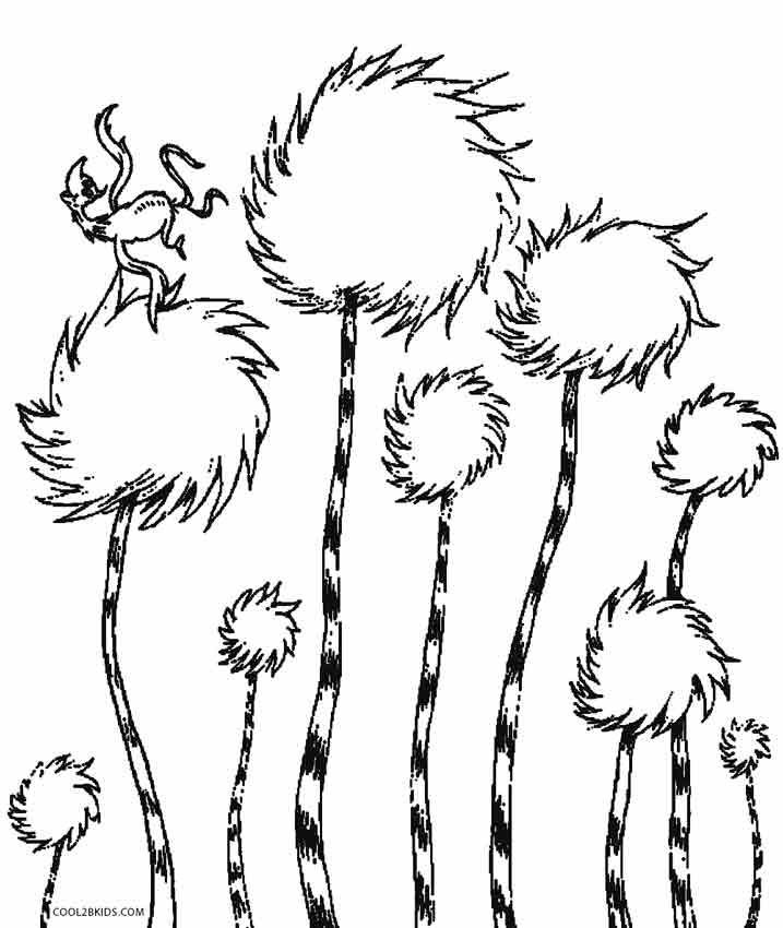 Printable coloring pages dr seuss coloring pages lorax trees the lorax