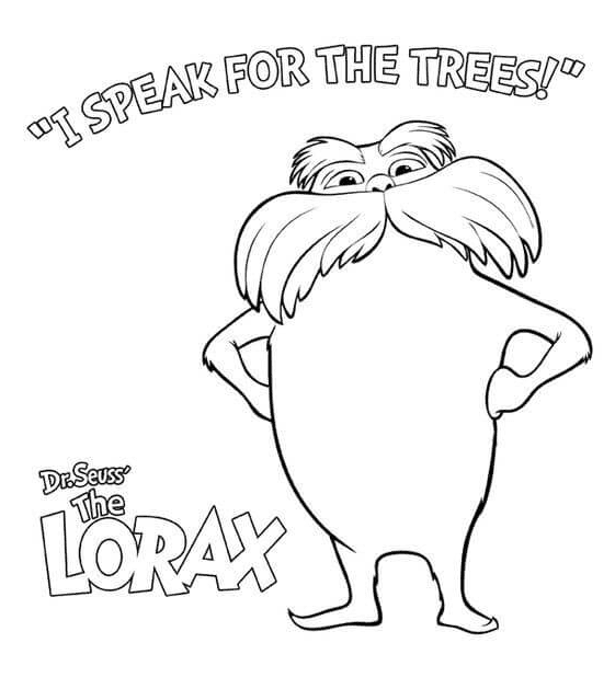 Lorax coloring pages printable for free download