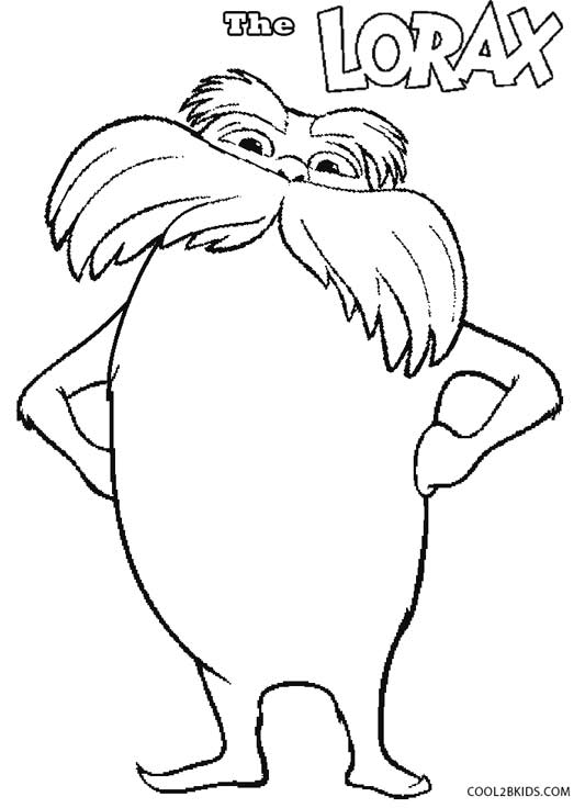 Printable lorax coloring pages for kids