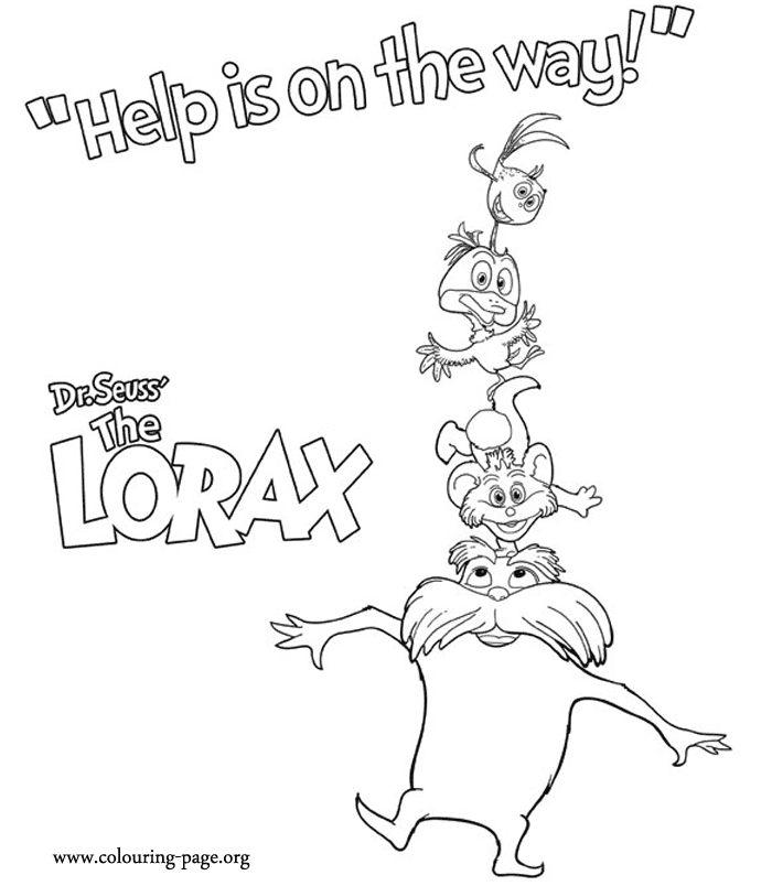 Charming creature lorax coloring pages pictures
