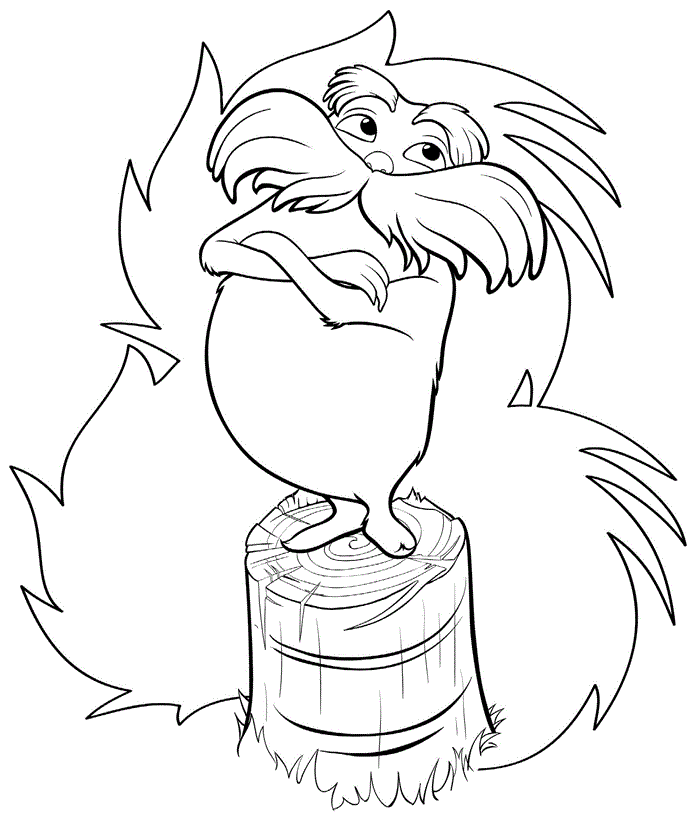 Free printable lorax coloring pages for kids