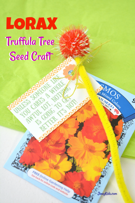 Lorax truffula tree seed craft