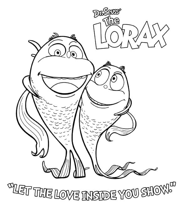 Lorax coloring pages printable for free download