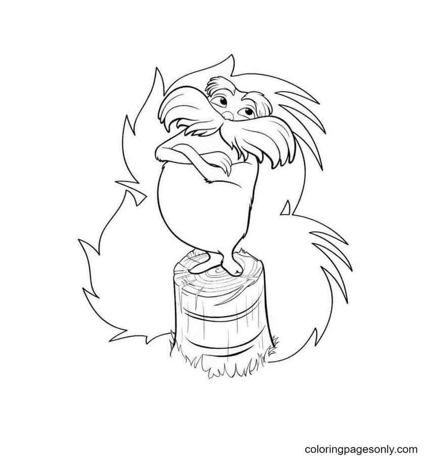 Ugly lorax coloring page