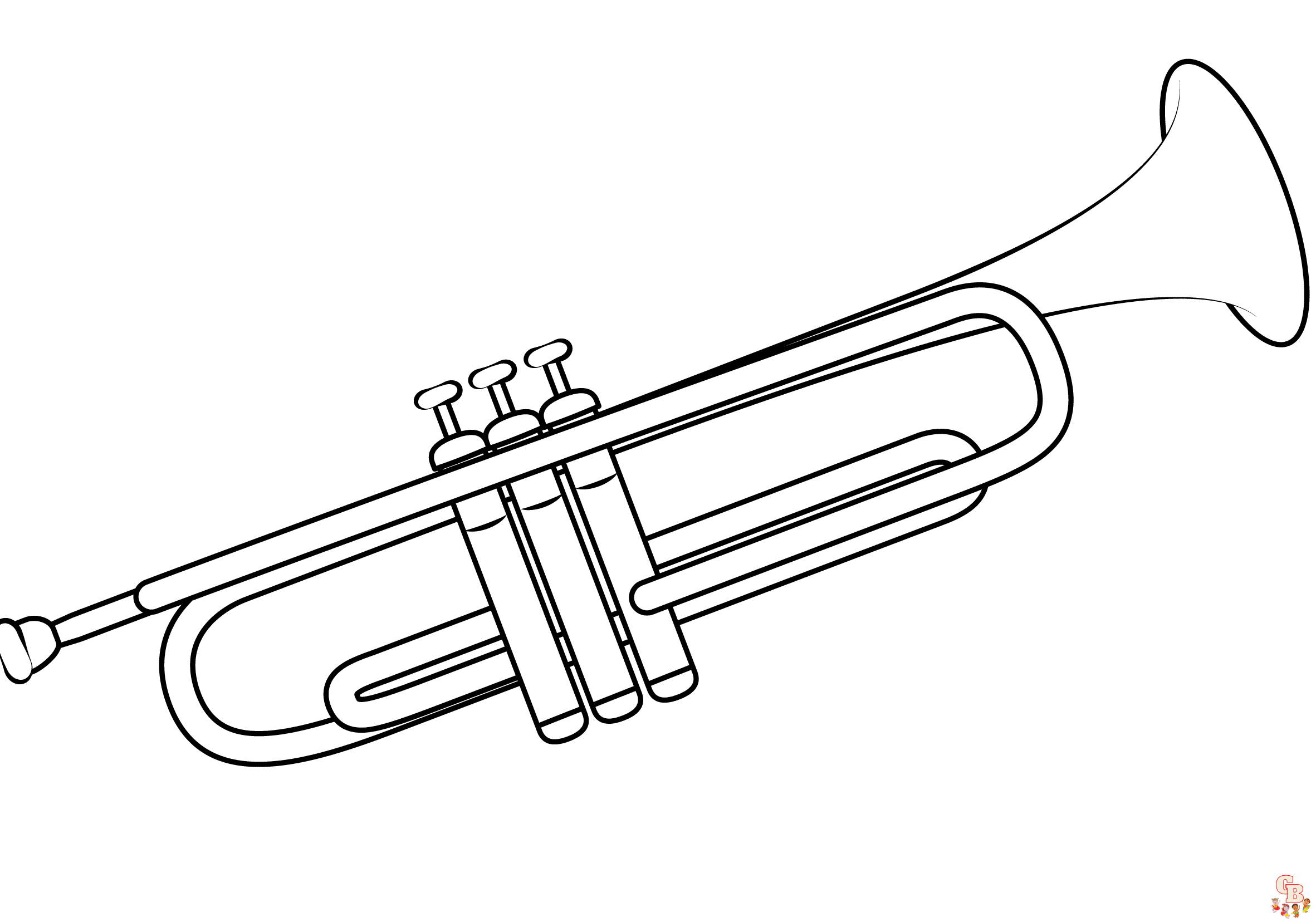 Printable trumpet coloring pages free for kids and adults