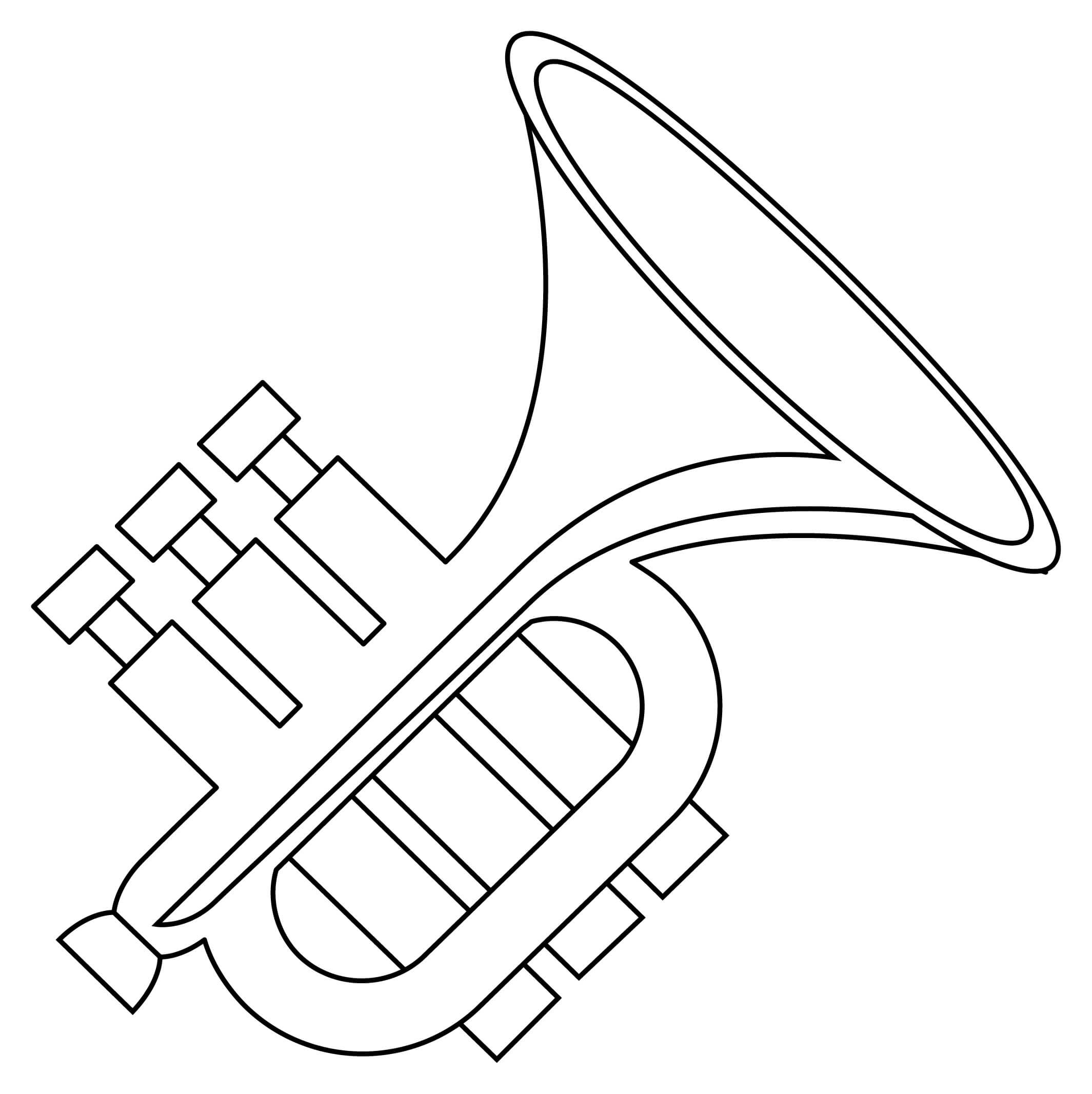 Great trumpet coloring page