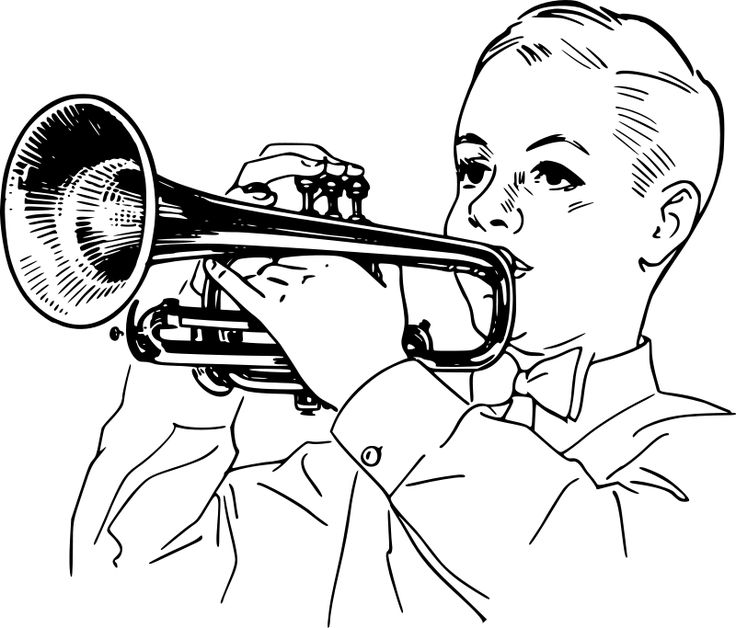 Trumpet coloring pages