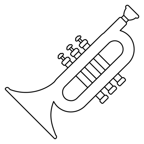 Trumpet emoji coloring page free printable coloring pages