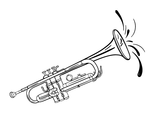 Free trumpet coloring page