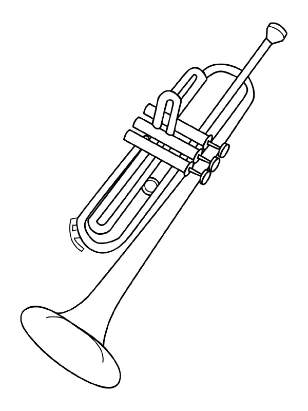 Trumpet coloring pages