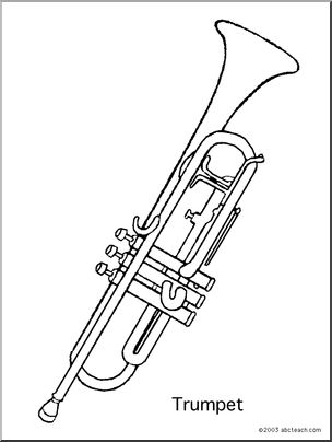 Coloring page trumpet