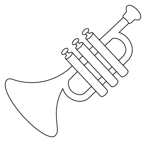 Trumpet emoji coloring page free printable coloring pages