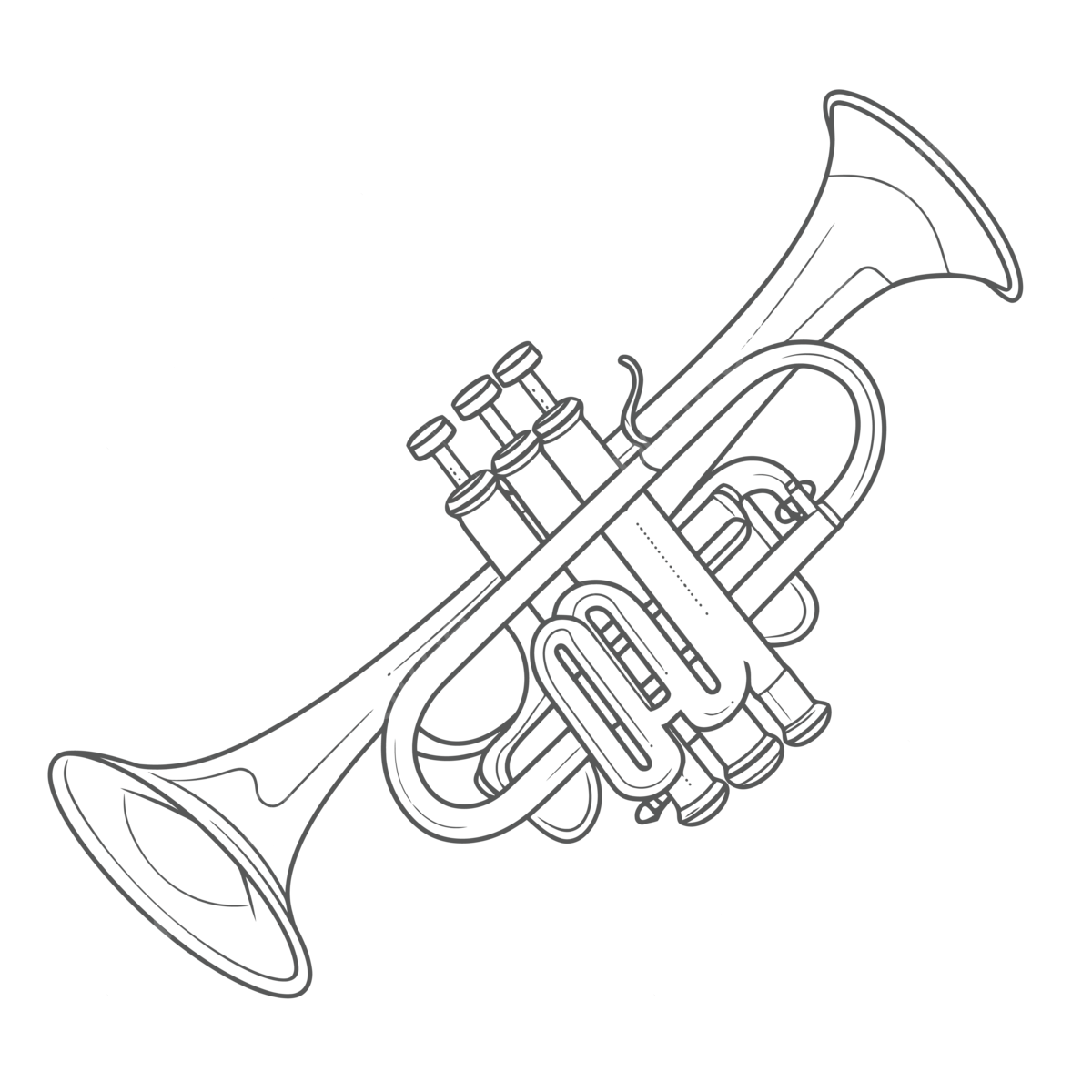 Trumpet coloring page free trumpet coloring pages with free downloads outline sketch drawing vector wing drawing ring drawing color drawing png and vector with transparent background for free download