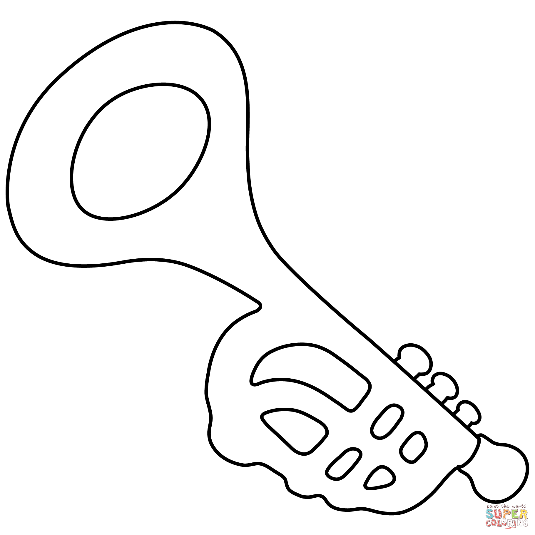 Trumpet emoji coloring page free printable coloring pages