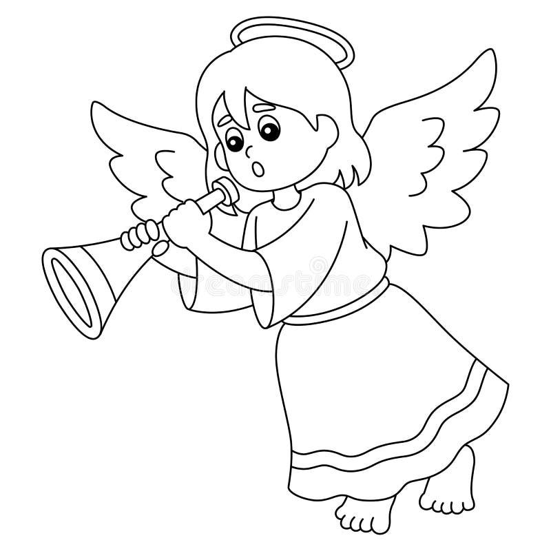 Trumpet coloring page stock illustrations â trumpet coloring page stock illustrations vectors clipart