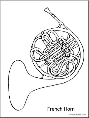 Coloring page trumpet