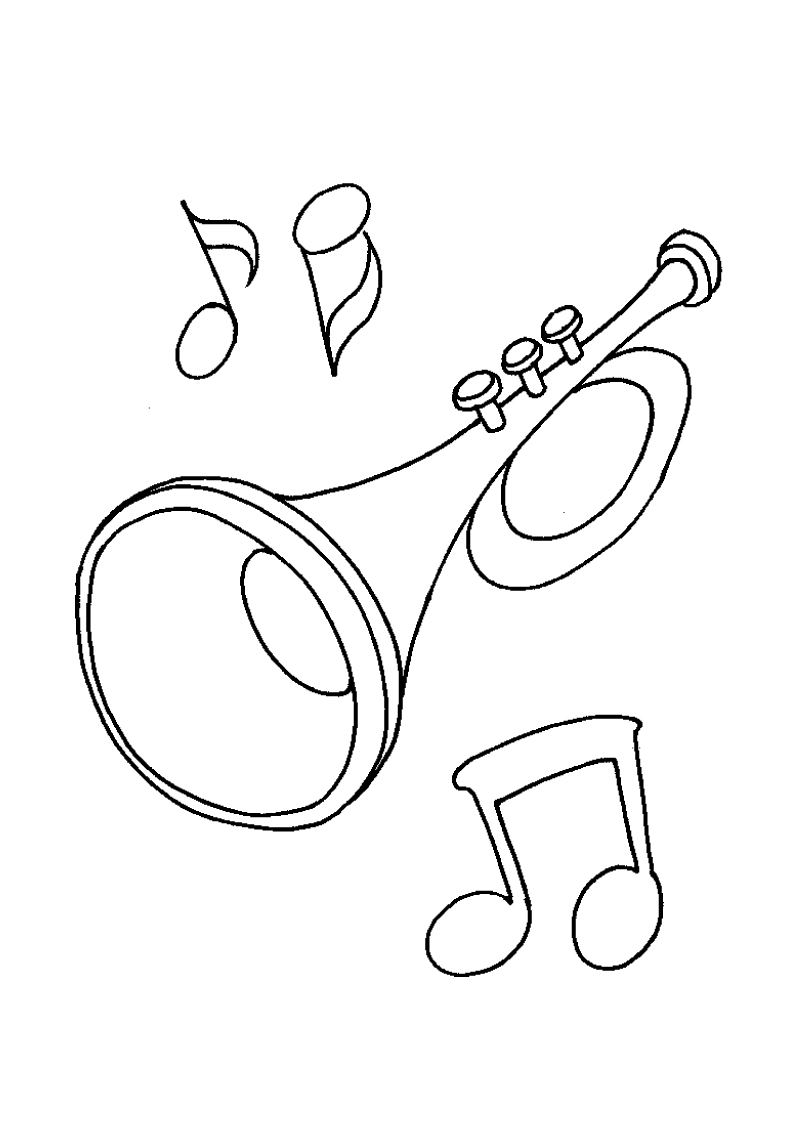 Trumpet coloring pages