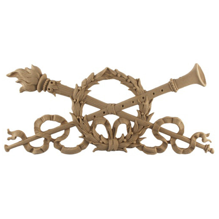 Wreath with trumpet torch accent for wood fireplaces â brockwell incorporated