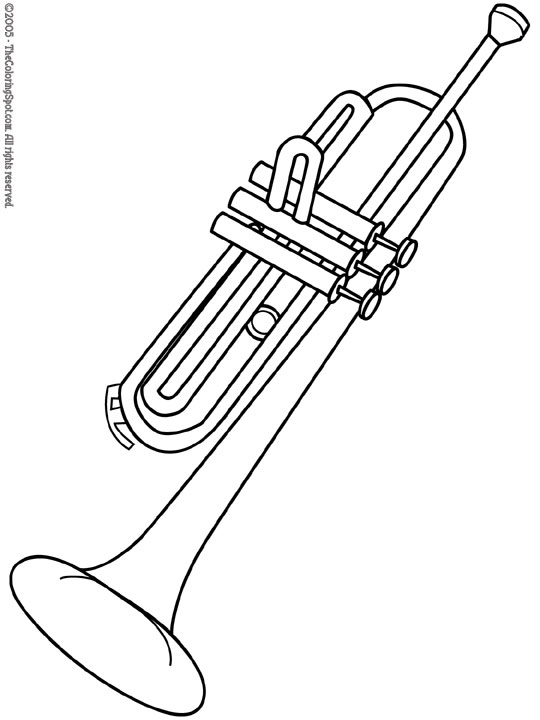 Trumpet coloring page audio stories for kids free coloring pages colouring printables