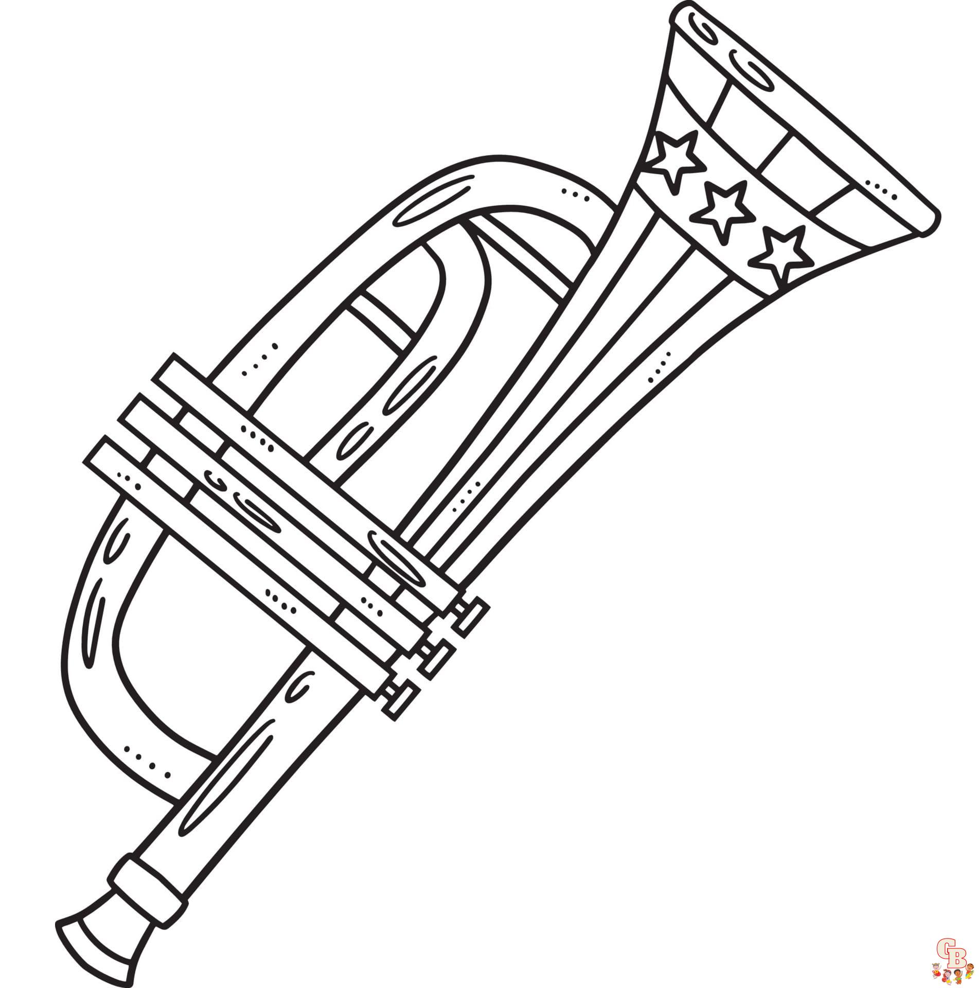 Printable trumpet coloring pages free for kids and adults