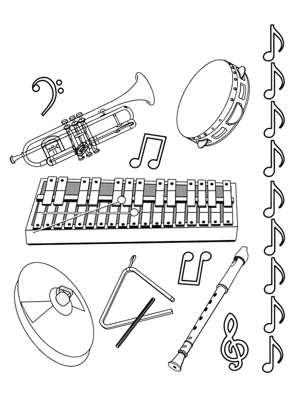 Trumpet coloring pages