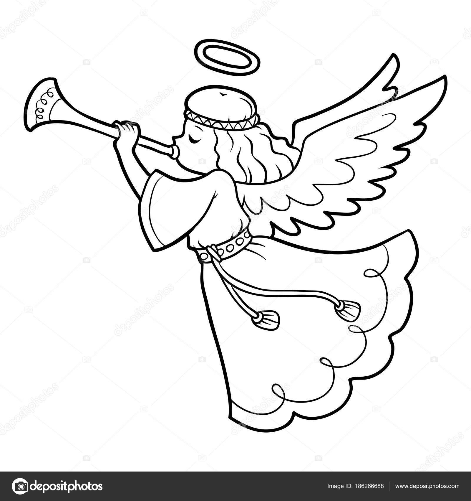 Coloring book for children angel stock vector by ksenyasavva