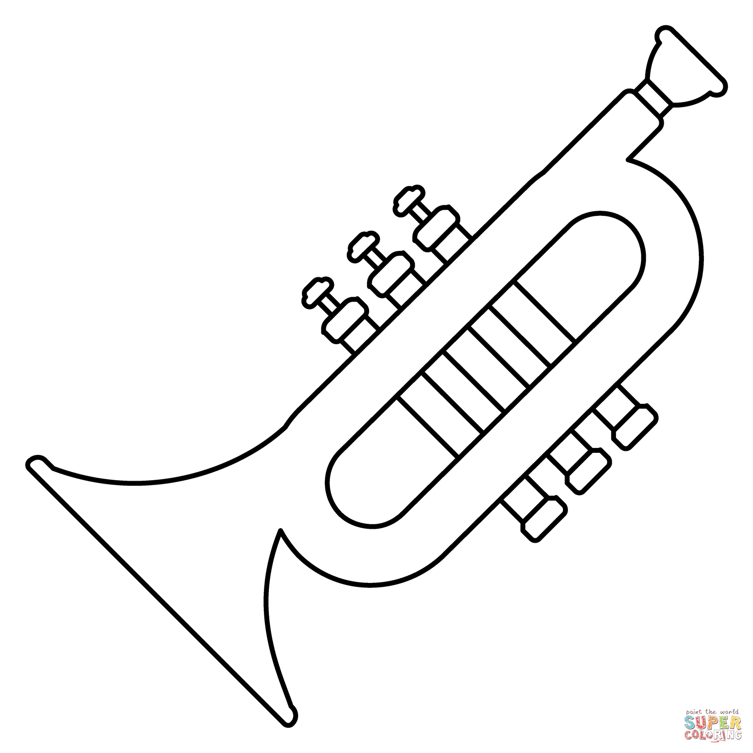 Trumpet emoji coloring page free printable coloring pages