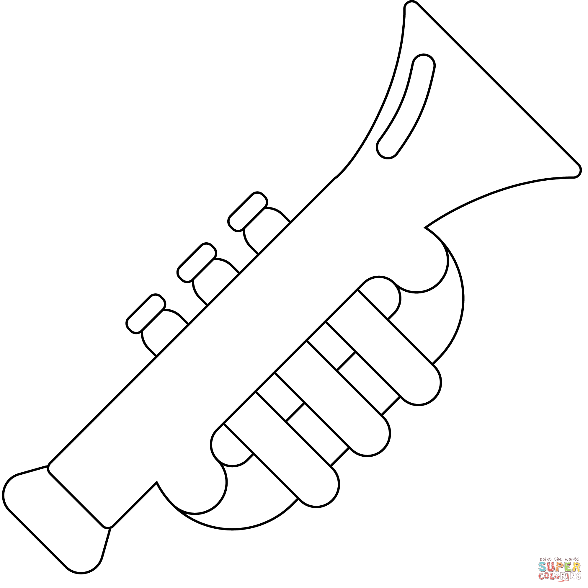 Trumpet emoji coloring page free printable coloring pages