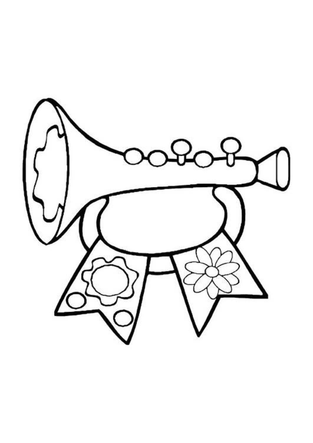 Trumpet coloring pages