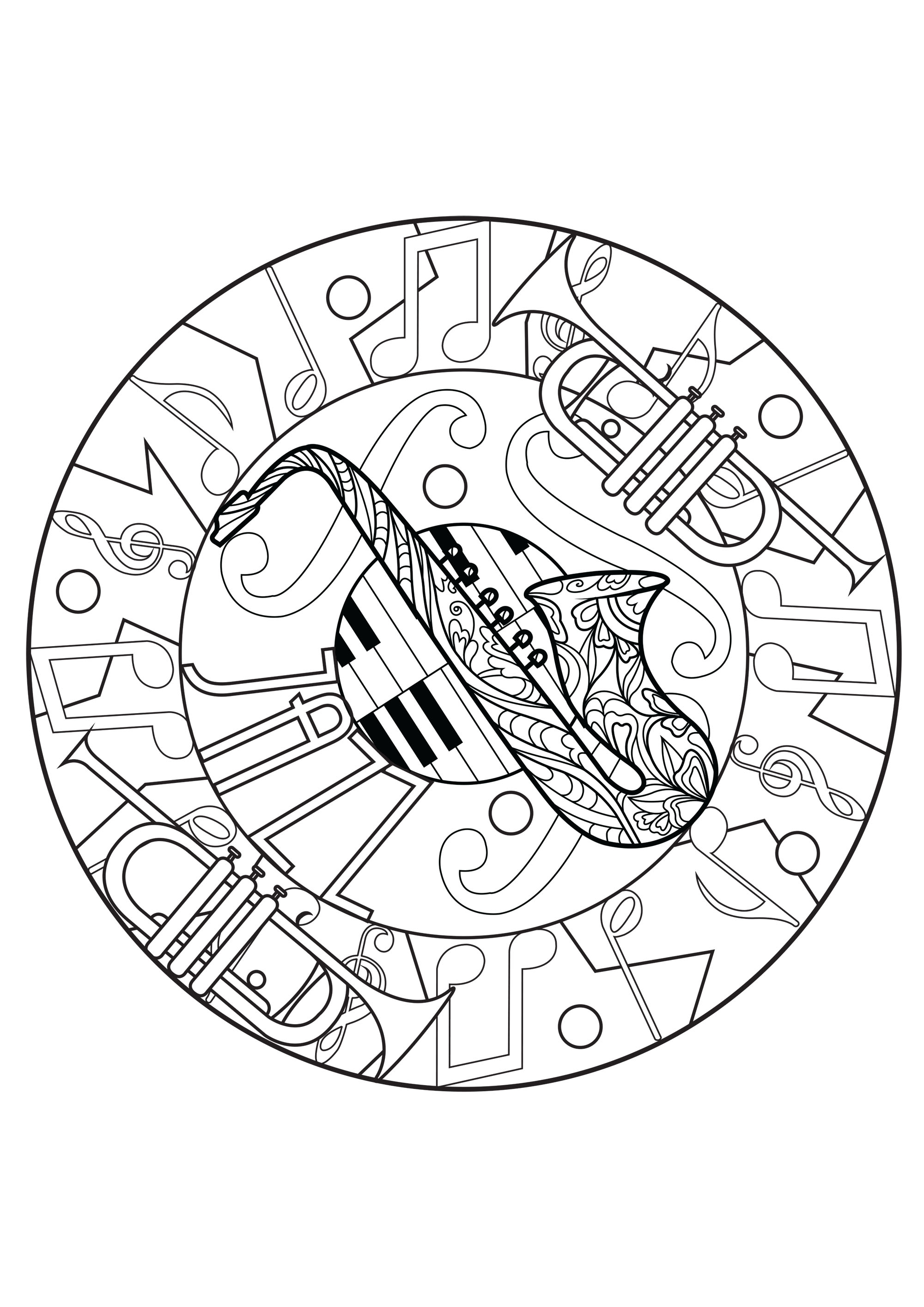 Trumpet coloring pages