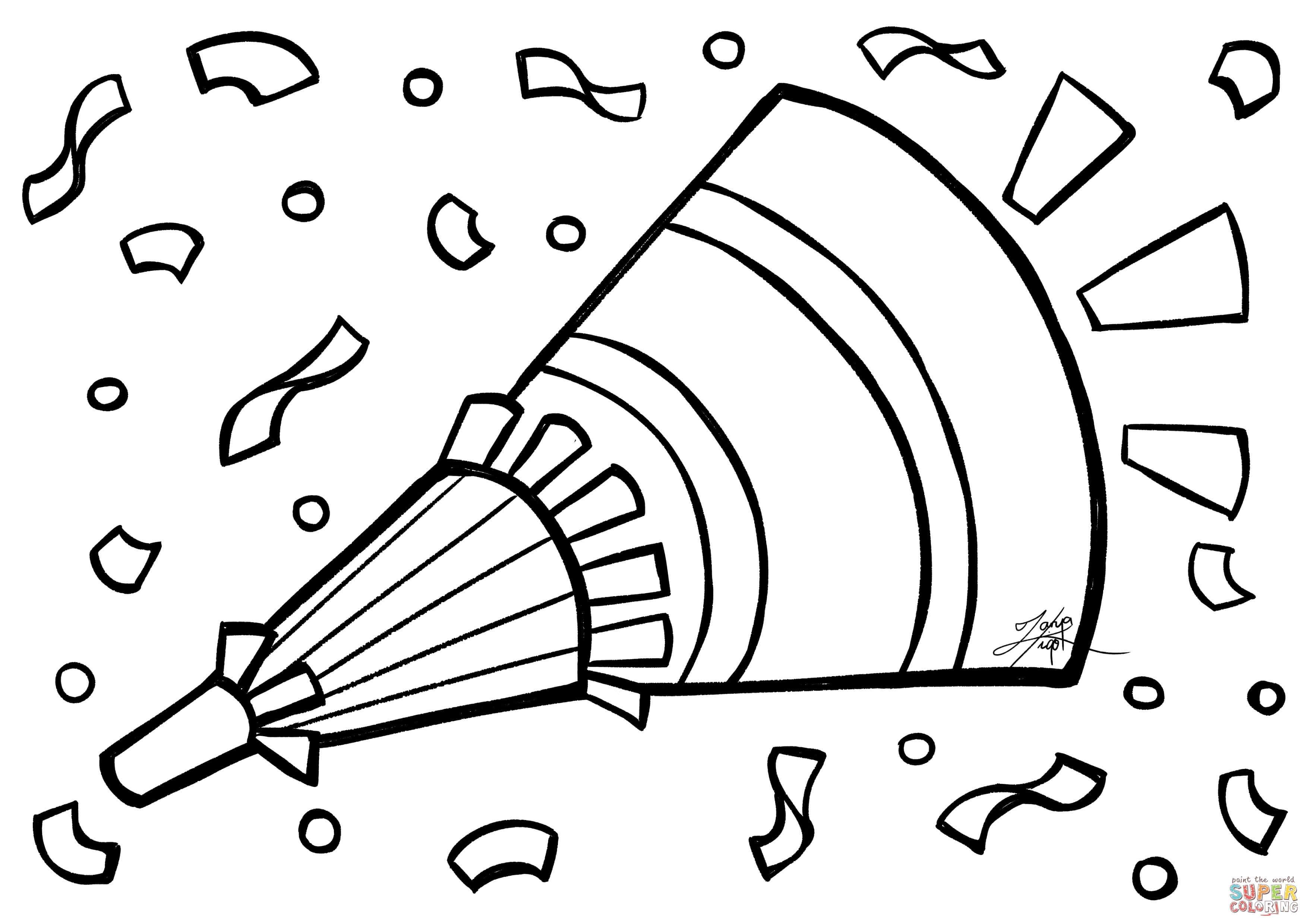 Paper trumpet coloring page free printable coloring pages