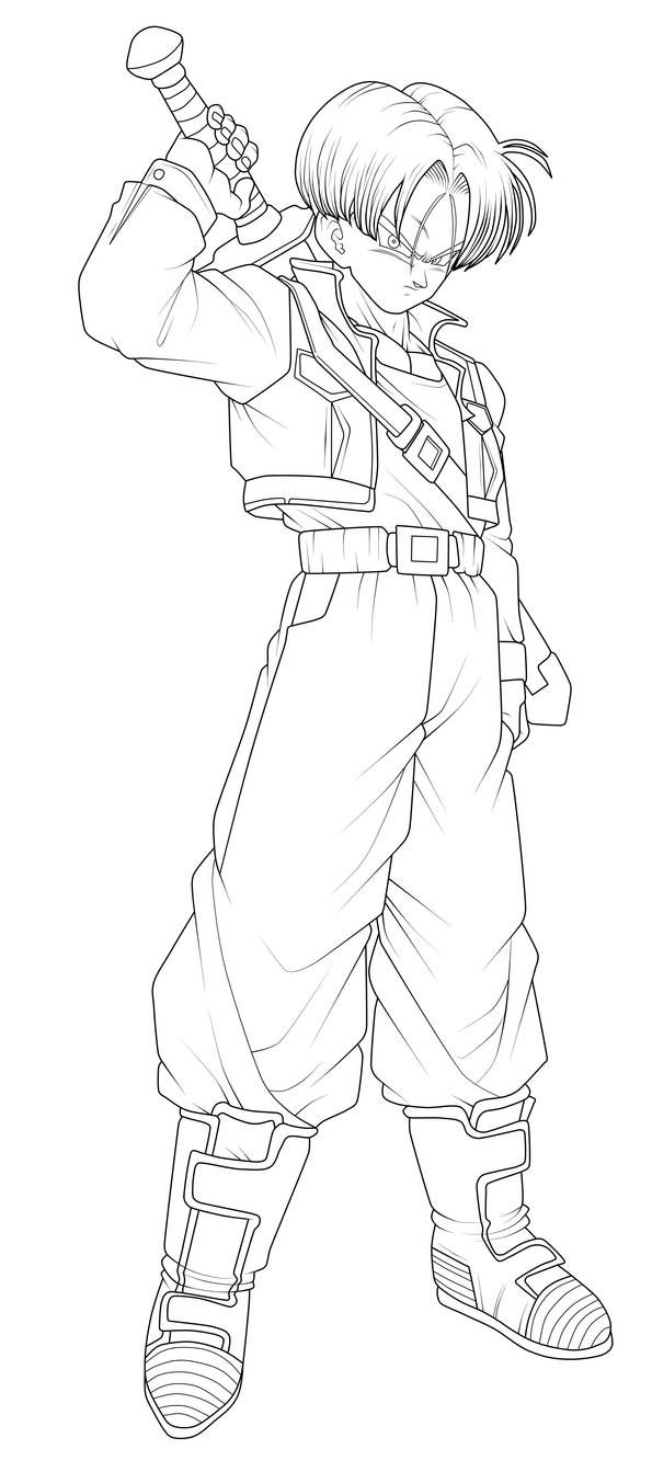 Mirai trunks lineart by chronofz on deviantart dragon ball super artwork dragon ball painting dragon ball artwork