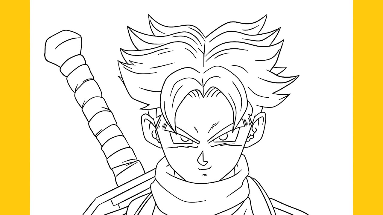 How to draw super saiyan trunks with guidelines step by step dragon ball super