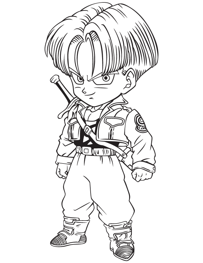 Dragon ball z trunks coloring page dragon ball painting dragon ball image cartoon coloring pages